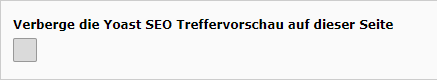 Checkbox Deaktivieren Yoast Vorschau