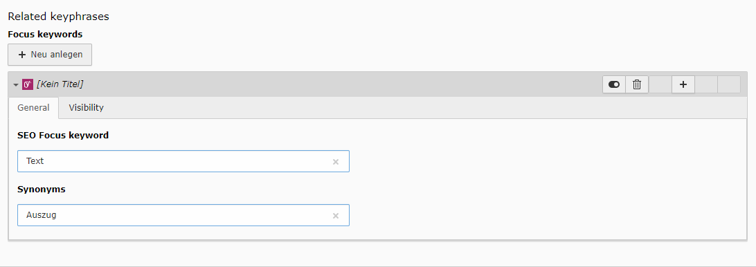 SEO related Keyphrase 