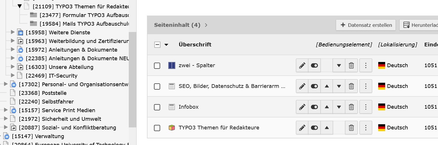 Ordner mit Mail und Formular