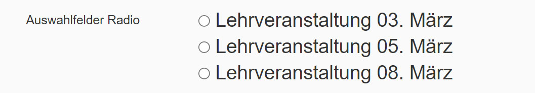 Optionfelderbeispiel