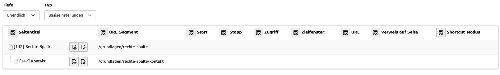 Basiseinstellungen